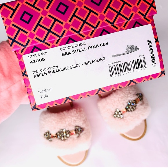 TORY BURCH | aspen shearling slide sandal - Picture 2 of 4